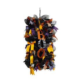 Spooky Wreath For Door Decoration Funny Pumpkin Spiderweb Hanging Hook Spooky Wreath Ornament