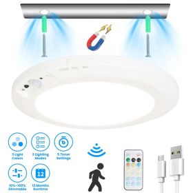 Magnetic Flush Ceiling Light Rechargeable Motion Sensor Ceiling Light Wireless Ceiling Light With Timer Remote Stepless Dimmable For Closet Stairs Gar