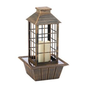 Bronzed Lantern Tabletop Fountain (Incl. Pump)