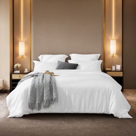White & Pink Oversized Duvet Cover Set Includes 1 Duvet Cover & 2 Pillowcases. Premium Breathable Fabric, Hotel-grade Minimalist Design. Versatile For (Option: White-Q)